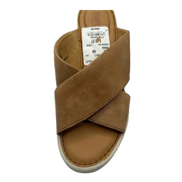 Born Women's Tan Leather Slide Sandals NWT - Picture 1 of 10